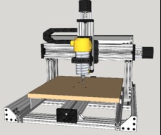 CNC design (parts named)