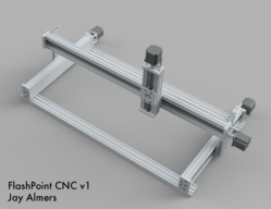 FlashPoint CNC v1: 500mm x 1000mm 3-Axis CNC Router